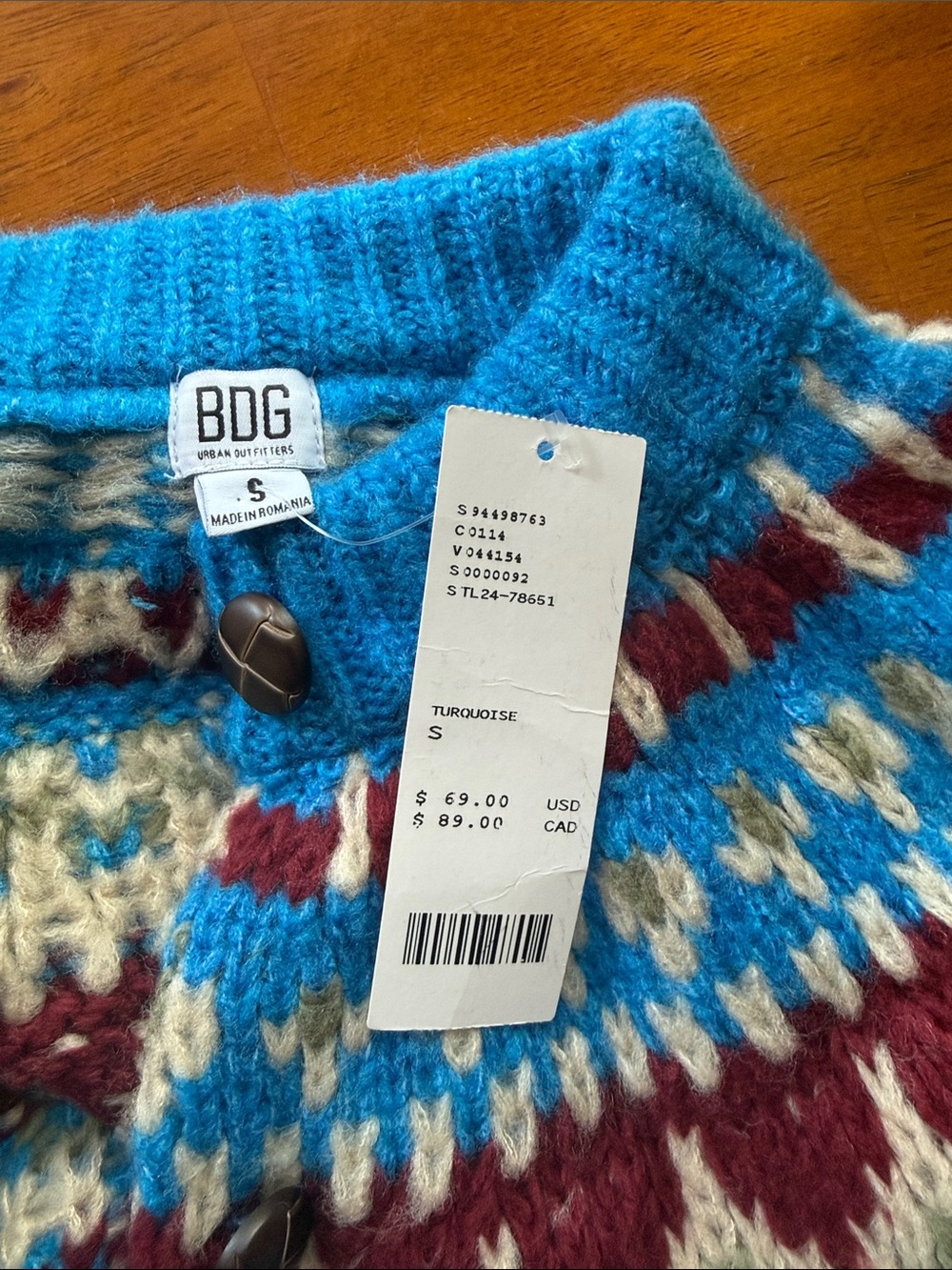 BDG Beverly Fairisle Knit Cardigan - Picture 2 of 3
